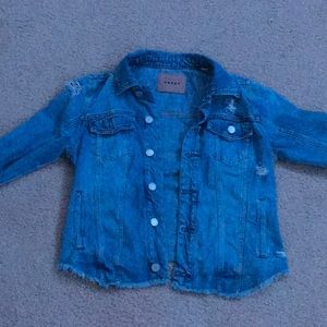A wash blue ripped Jean jacket with buttons!!!
